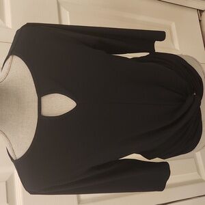 Stitch Collection Keyhole Navy Top Size Sm